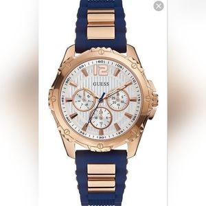Women's Rose Gold-Toned Silicone Watch